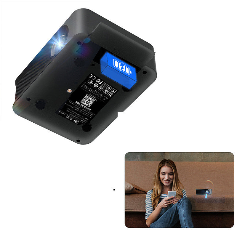 Portable Small Wireless High-Definition Multi-Function Indoor and Outdoor Compact Projector